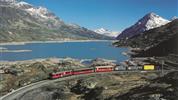 Švýcarsko letecky s panoramatickými vlaky Bernina Express a Ledovcový Express