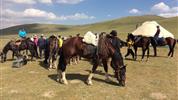 Kyrgyzstán - rajská příroda jezer a hor - Projížďka na koních