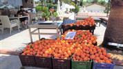 Altinkum Beach - místní trhy s ovocem
